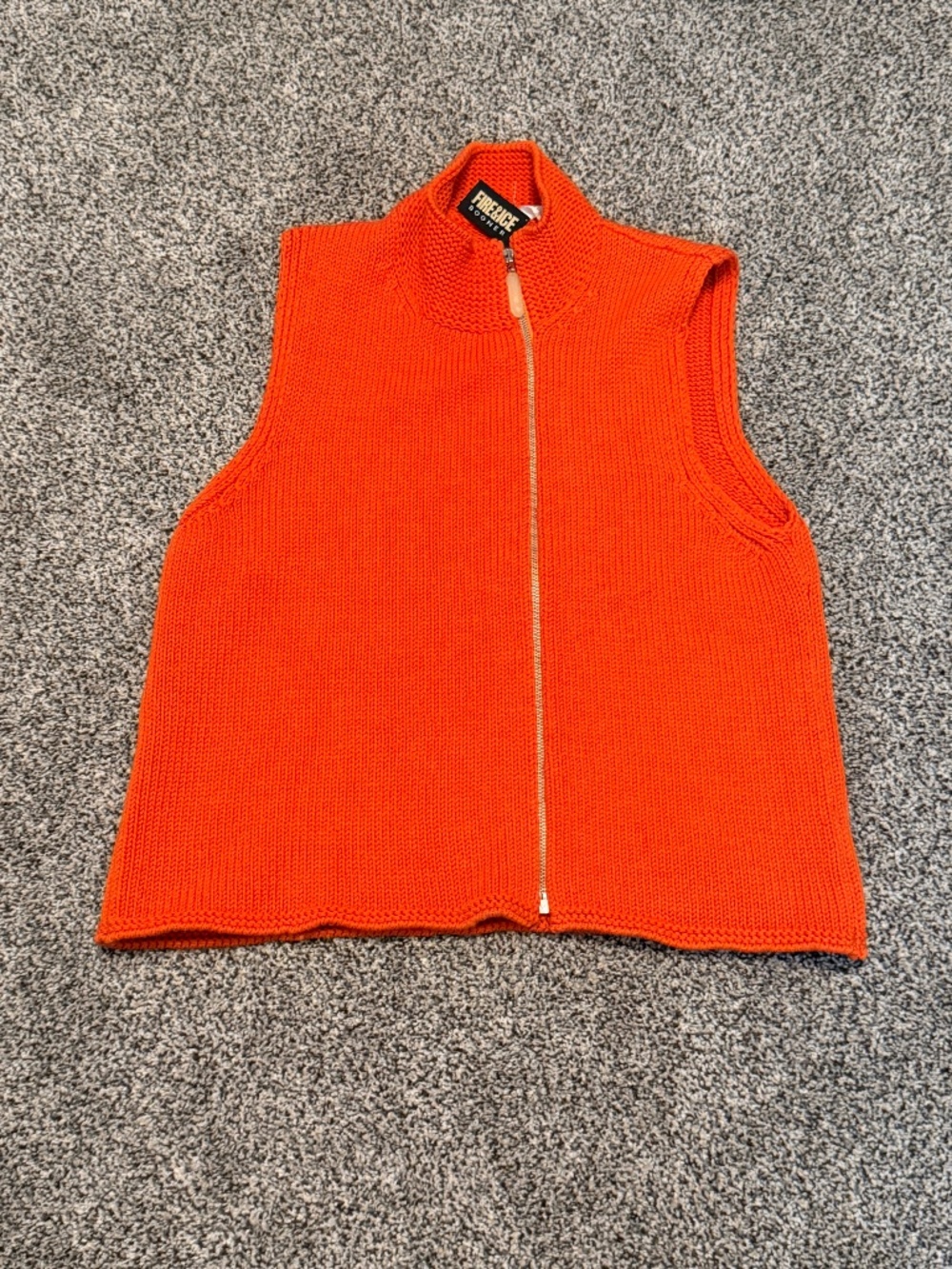 Fire & Ice Bogner Zip Up knit Vest in Orange Women'S Size 38 US M
